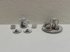 Mini Reutter Porzellan Hummel Style Dollhouse Tea Set Lot 1:12 – Made in Taiwan