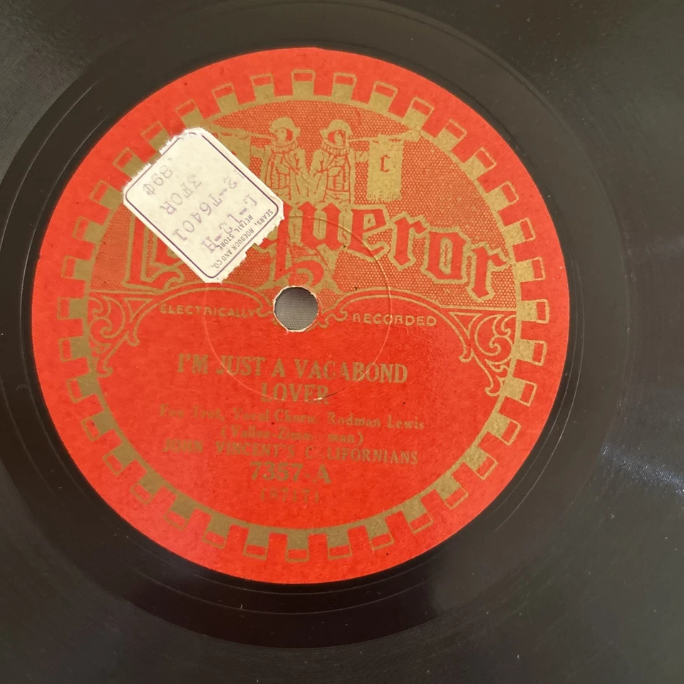 CONQUEROR 7357-John Vincent Californians/Rose Room Orch.-78RPM 10” VG+ - Image 4 of 4