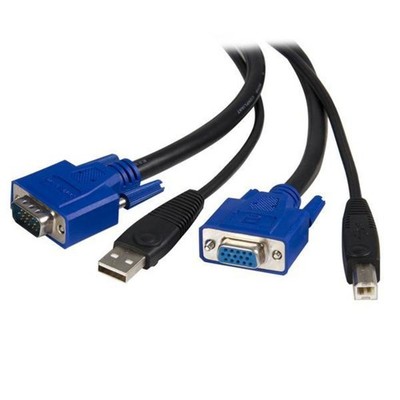 StarTech.com 1,8m USB VGA KVM 2-in-1 Kabel für KVM Switch