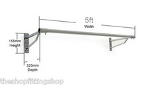 5 pieds de long vêtements rail mural vis fixe chrome vêtement rail support suspendu