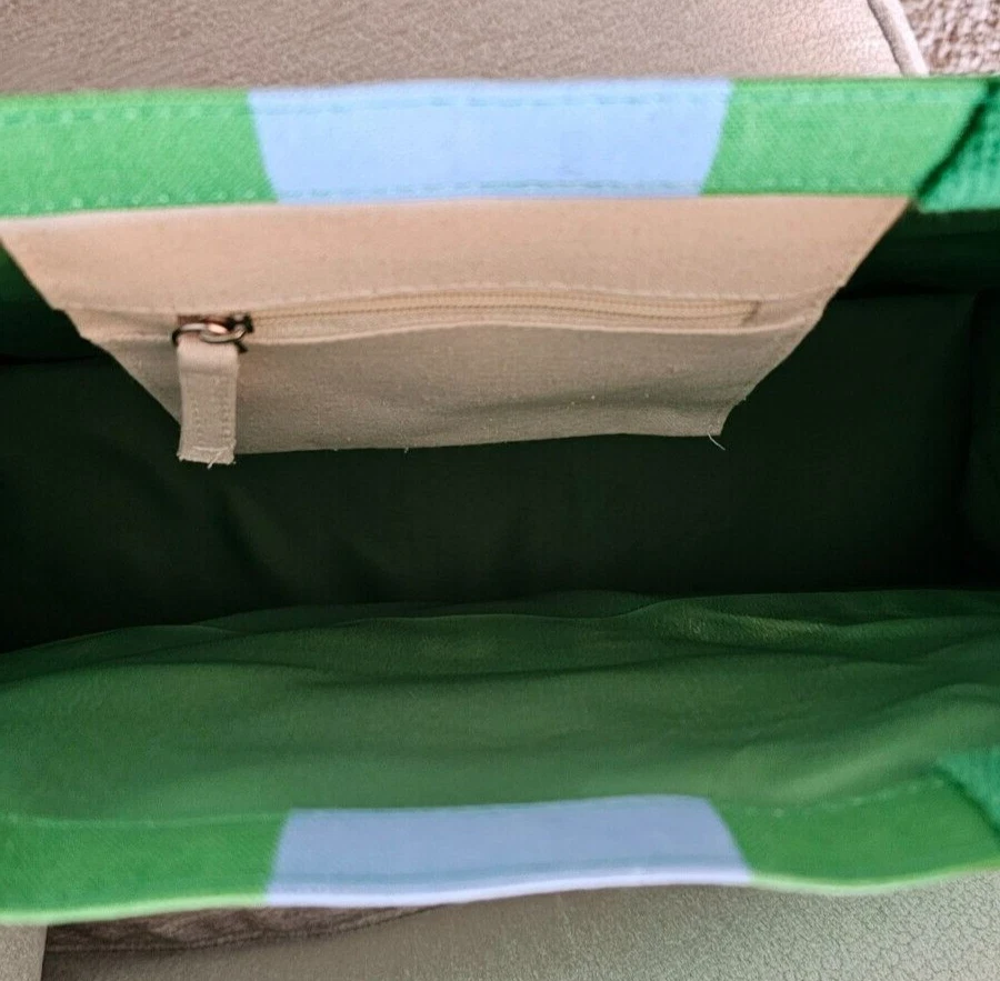 Pickleball, Born To Pickle Canvas Tote Style Gear Bag W/ Straps 18"W x 14"T 6"D