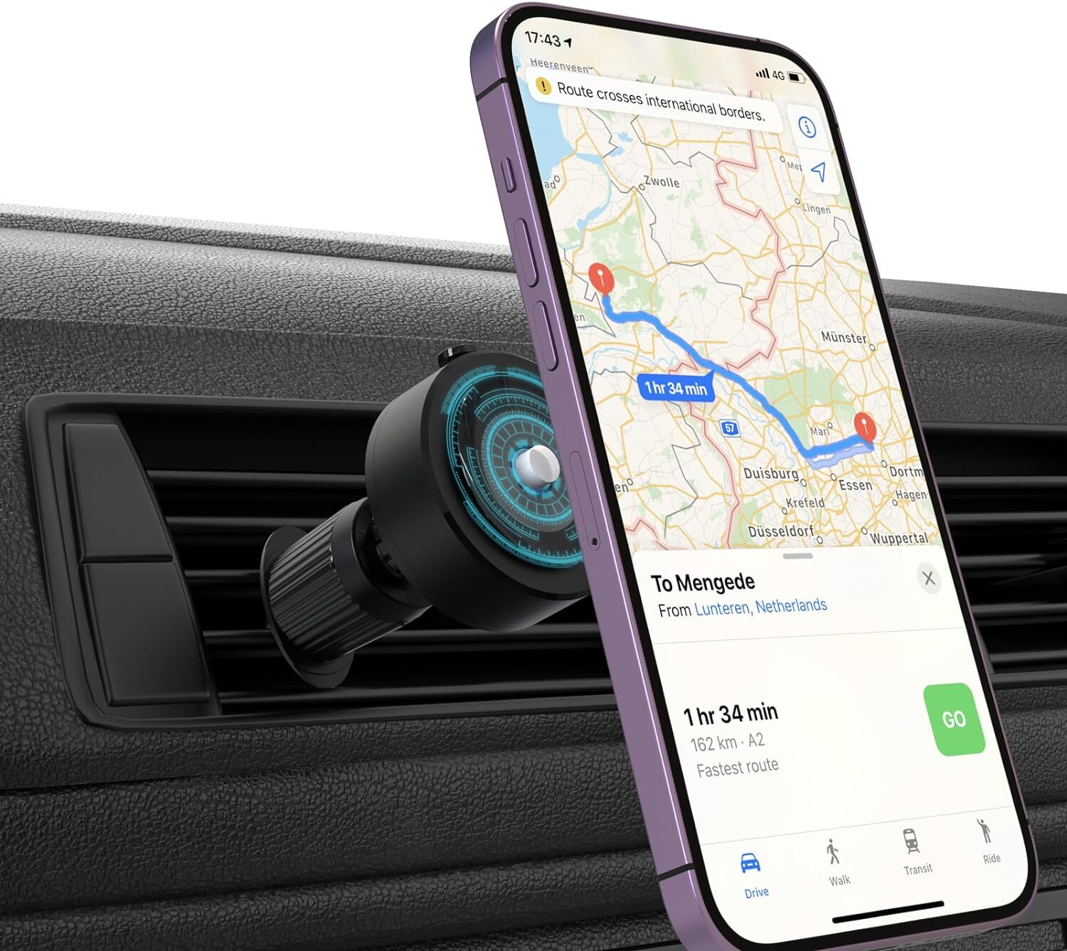 Auto Vacuum Car Phone Mount for Air Vent - Hands-Free Holder  