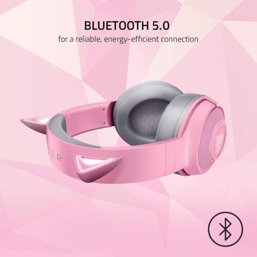 Razer Kraken BT Kitty Gaming Headset Bezprzewodowy BT Stereo RGB Quartz 1 - Zdjęcie 2 z 4