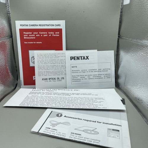 Pentax Digital Camera EI-200 2.1MP Silver Tested + Box And Memory Cards - Picture 17 of 22
