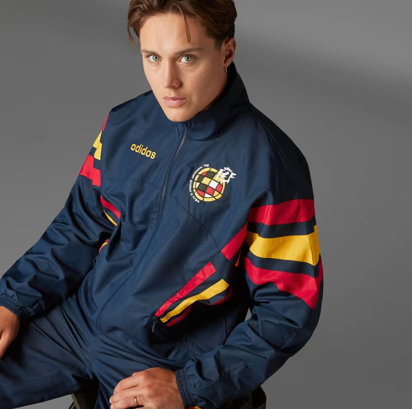 Adidas Original Mens SPAIN 1996 WOVEN TRACK TOP IT7753 NAVY