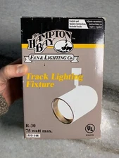 Vintage Hampton Bay Track Lighting Fixture Head Can Canister White 555-983