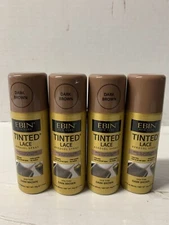 Lot Of 4 EBIN NEW YORK Tinted Lace Spray - Dark Brown 2.7oz