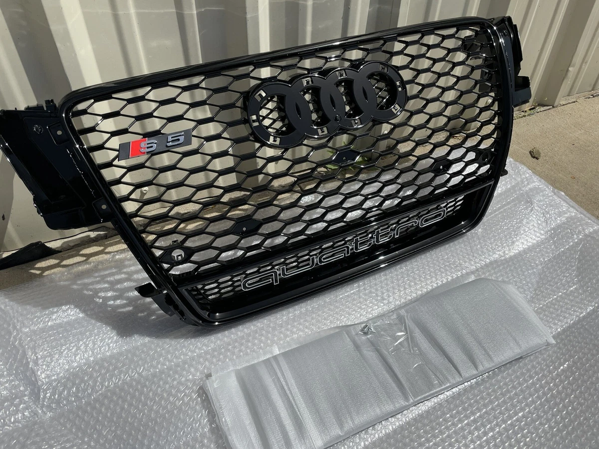 Honycomb Front Bumper Fog Light Grille Cover For Audi A5 Coupe Sportback 2008-11