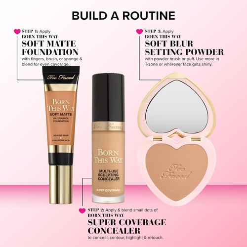 TOO FACE Born This Way Soft Blur Flexible Finish Setting Powder TAN BROKEN SEE P - Picture 8 of 10