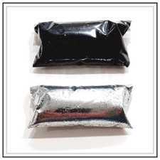 Chrome Silver Intense Black .015 Metal Flake 2 Pack 2oz Each Paint Additive Chrome Silver Intense Black .015 Metal Flake 2 Pack 2oz Each Paint Additive