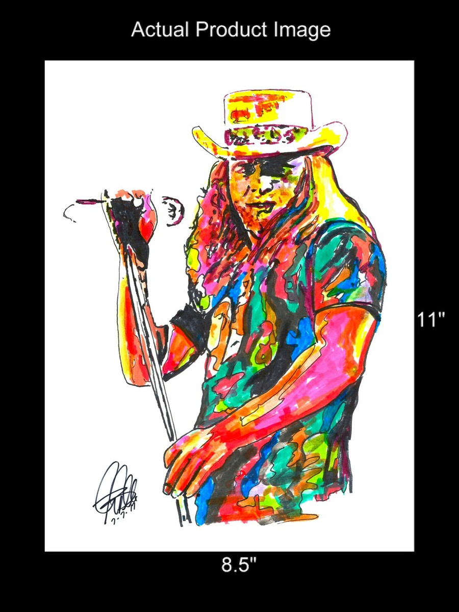 Ronnie Van Zant Lynyrd Skynyrd Rock Music Poster Print Wall Art