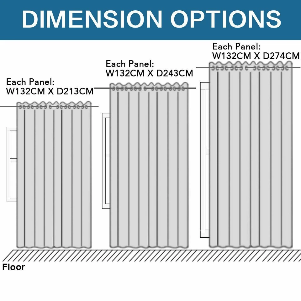 Double Wide Blockout Curtains Large Blackout Curtain Draperies Room Divider - image 2 of 2