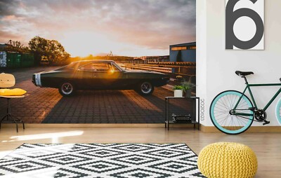 3D Retro Car Self-adhesive Removable Wallpaper Murals Wall 4