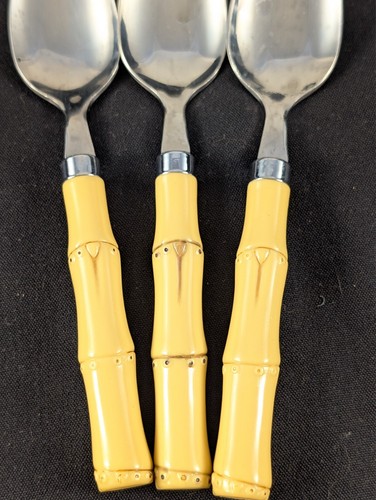 YOU PICK: BAMBOO by Hampton Silversmiths Stainless Flatware With Plastic Handle - Picture 50 of 64