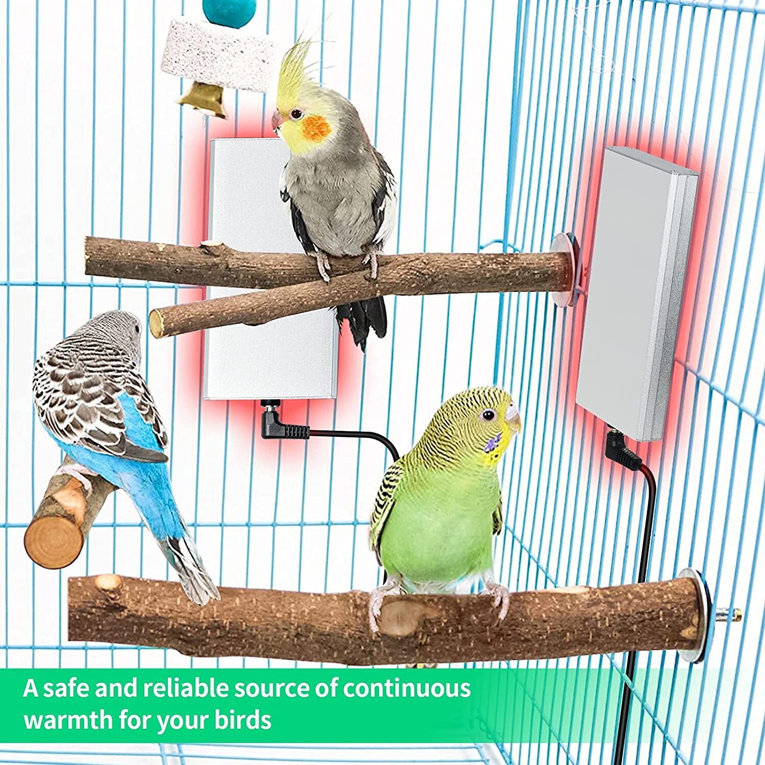Bird Cage Heater Bird Warmer for Winter USB-5V