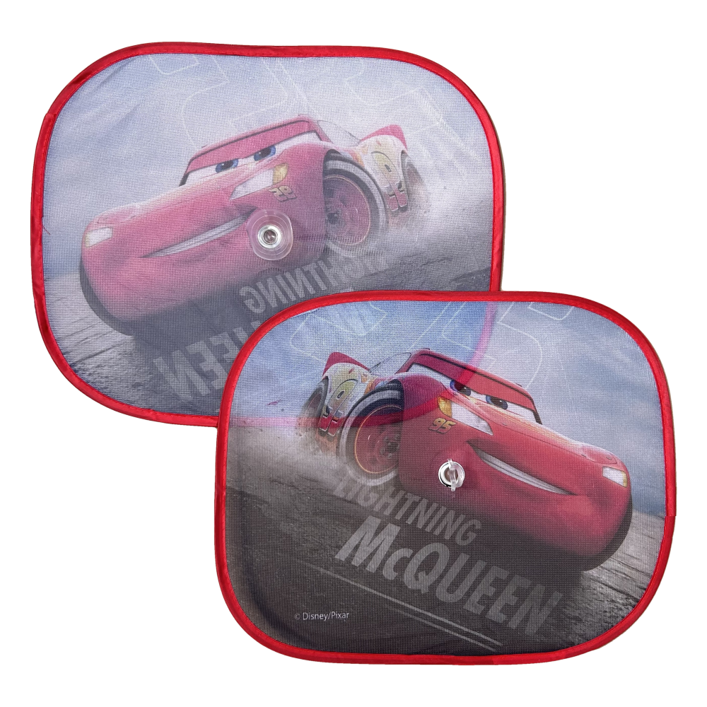 TENDINE PARASOLE LATERALI CARS DISNEY COPPIA DI TENDINE PER AUTO 44 X 35 CM