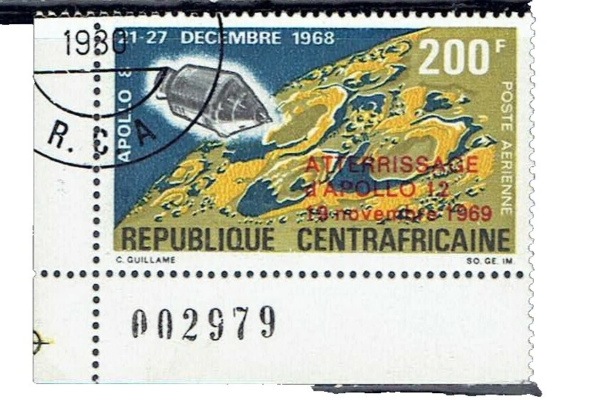 Utiliza los sellos de la República Centroafricana