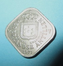 Netherlands Dutch Antilles 5 Cent 1971 coin (1971-1985) Queen Juliana Wilhelmina