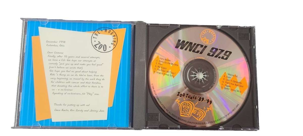 WNCI 97.9 Columbus, Ohio CD Zoo Tunes 1989 - 1999. The morning zoo
