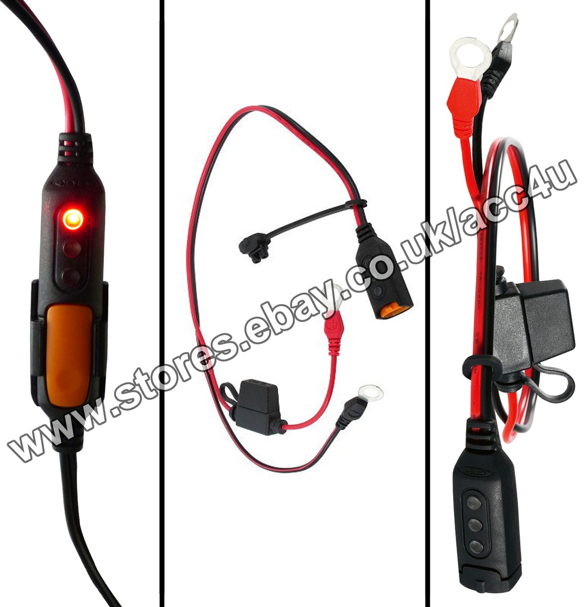 CTEK Indicatore LED Stato Batteria Con Occhiello M8 - Monitor Carica Per Batterie Nascoste - Foto 3