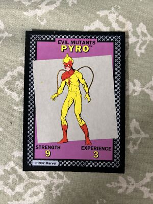 Evil Mutants Pyro Card Uncanny X-Men Alert Adventure Board Game 1992!
