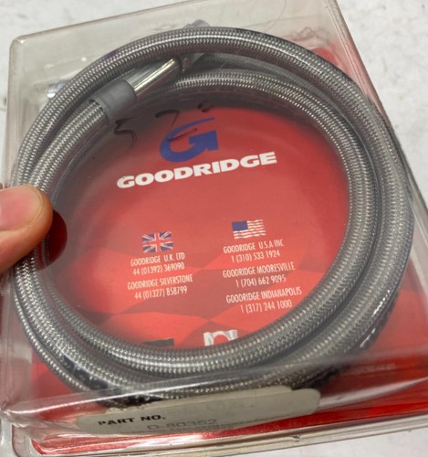 Goodridge 80352 Universal Clear Coat Brake Hose with Chrome Ends - 52in. 52" - Bild 6 von 8