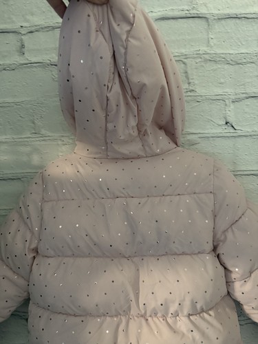 Swiss Tech Pink Sparkle Puffer Jacket EUC Poly Filled Girls's Size XS (4-5) - Picture 12 of 12
