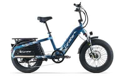 Cyrusher Glider Cargo E-Bike 750W 15.6Ah 62 miles Range All-terrain Ebike US