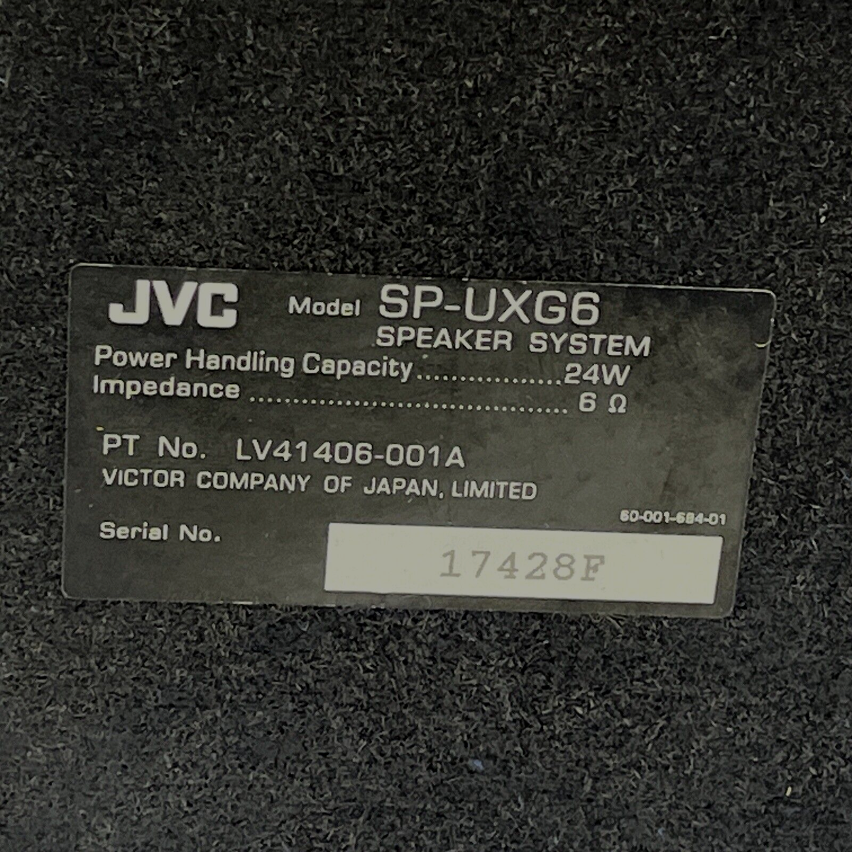 JVC Right and Left Vintage Speakers System SP-UXG6 24 Watt JVC Right and Left Vintage Speakers System SP-UXG6 24 Watt