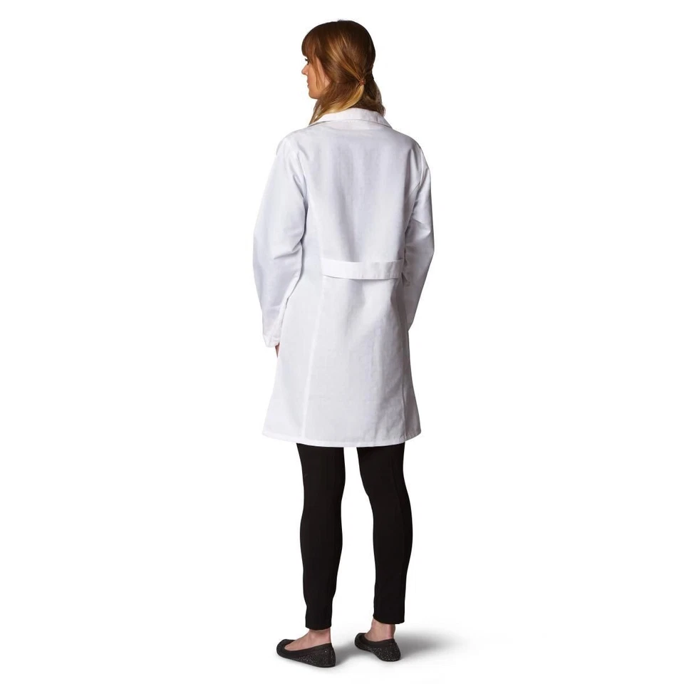 Women's Classic Staff-Length Lab Coat Medline White Size 10 - Image 3 of 4