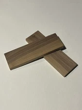 2 Piece Black Walnut Knife Handle Scales Lumber Blank Bookmatched 130x41x9mm #23