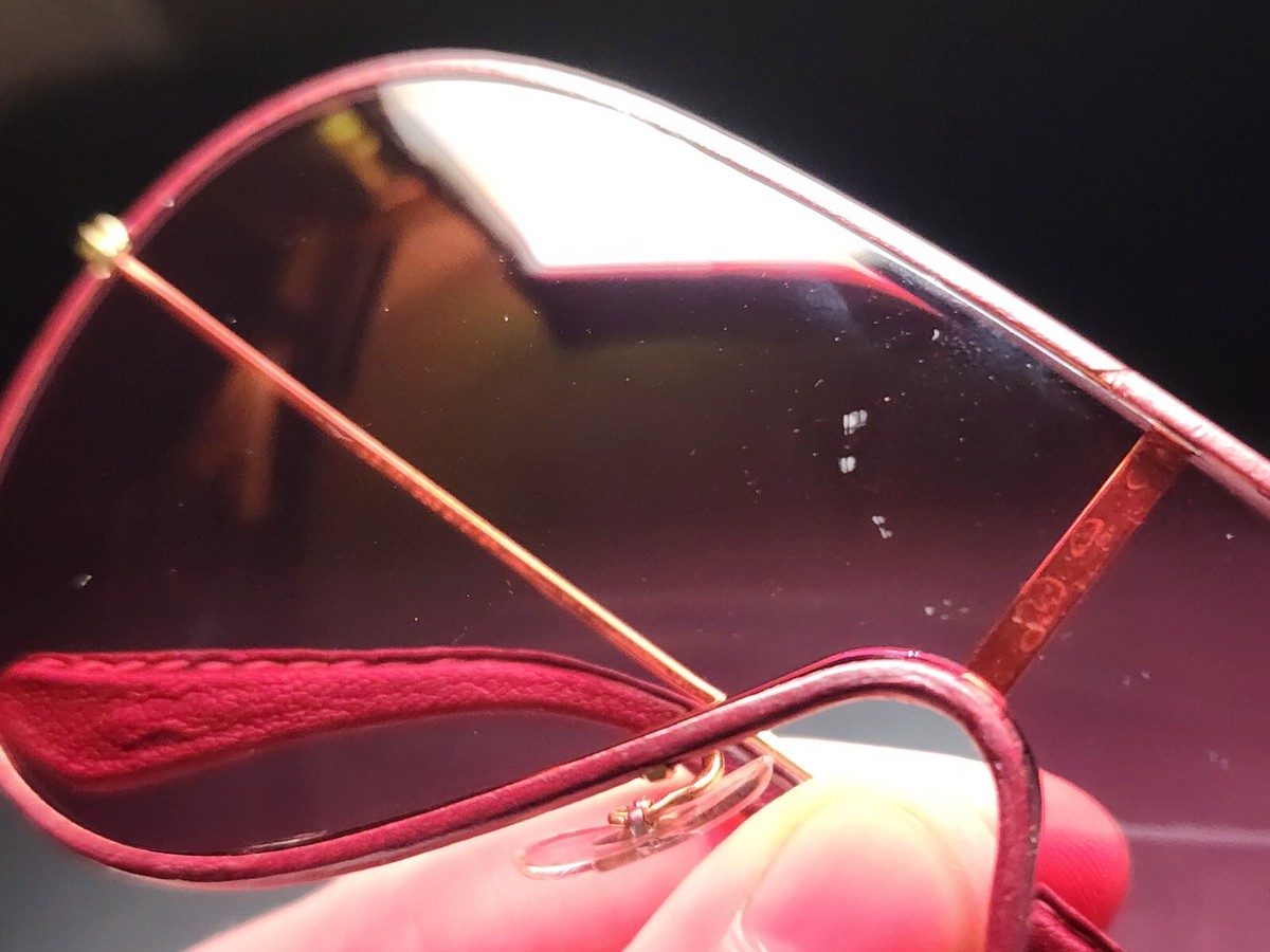 Vintage B&L Ray Ban Bausch & Lomb Pink/Rose Leather Wings w  display picture 2