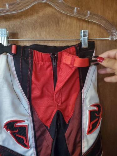 Thor MX Phase Riding Motocross Pants Youth Size 20 black white red padded nylon - Picture 5 of 13