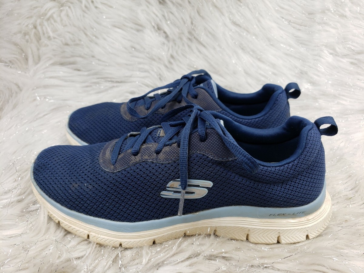 SKECHERS Flex Lite 149303 Sneakers Navy Blue Size 7.5 / 37.5