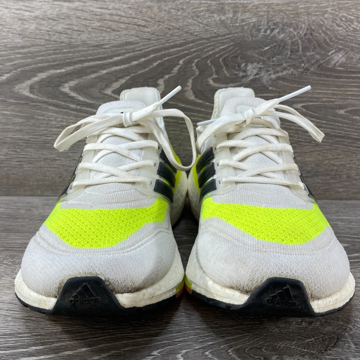 adidas Ultraboost 21 W White Solar Yellow Women Running Jogging