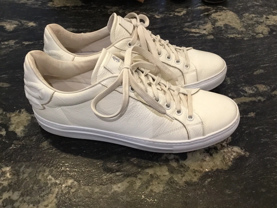 Superbe baskets cuir blanche Roberto Cavalli 43 Tbe authentique  - Photo 2/4