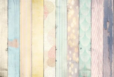Sfondo fotografico in legno vinile 3x2 m vintage rustico Weathered pastel painted