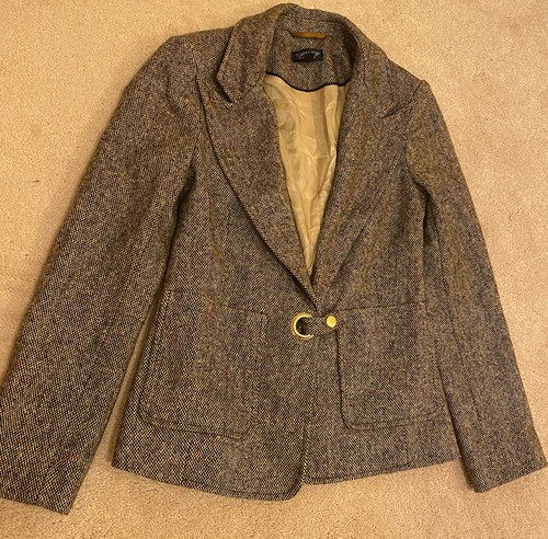 Tweed Jacket With Shoulder Pads 