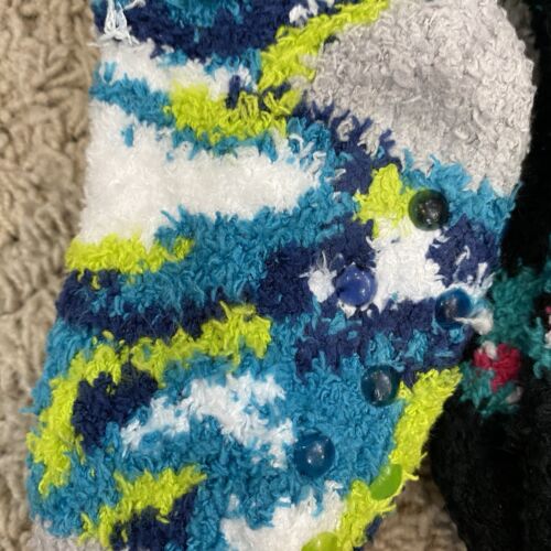 West Loop Kids 4-8 Fuzzy Socks Cozy0 Comfort 2 Pk Dinosaur & Camo - Picture 3 of 7