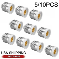 5/10x Light Bulb Socket Adapter Medium Base E26 to E12 Candelabra Screw Reducer
