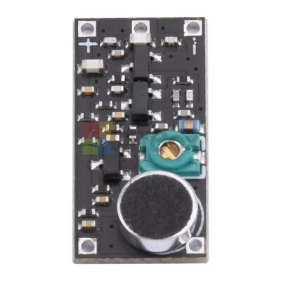 Frequency 85-115MHz FM transmitter module wireless microphone surveillance Black