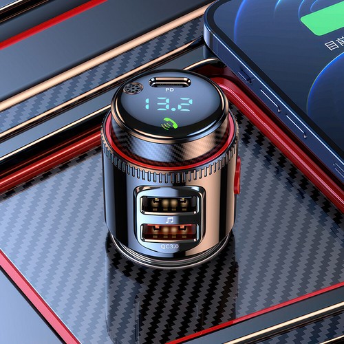 Bluetooth Auto FM Transmitter Radio Musik Adapter PD QC3.0 Zigarettenanzünder - Bild 19 von 24