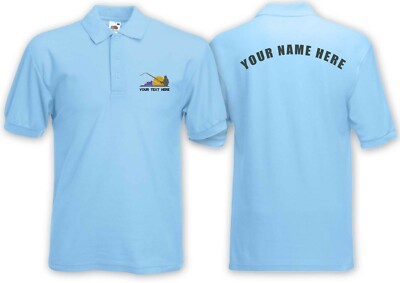 Fishing polo shirt with customised logo! Back print also available! Design 3