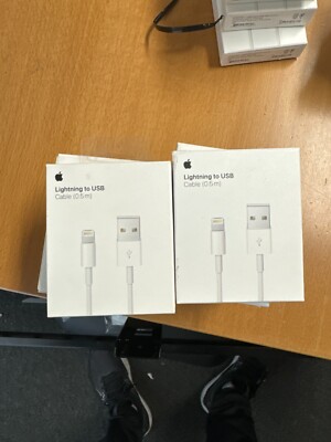 10x GENUINE Original Apple short Lightning to USB Cable (0.5m) E291AM/A