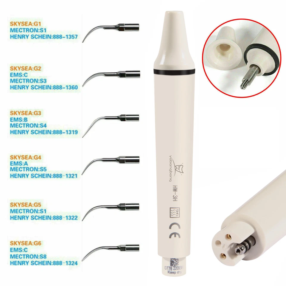 Pieza de mano Ultrasonidos Dental Scaler Handpiece F/ EMS + 6 Puntas - Imagen 2 de 4