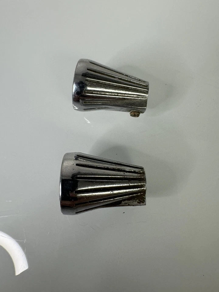1961 1962 Chevrolet Corvette Heater Fan Dash Knob Pair Original OEM - Image 2 of 4