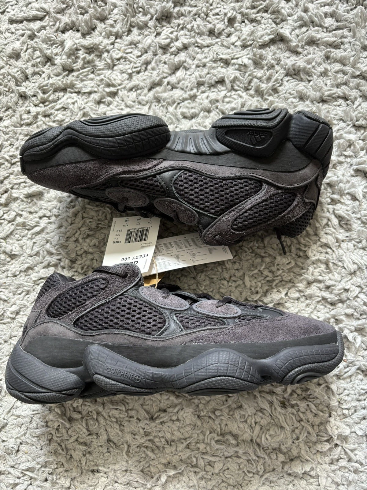 Taglia UK 7 5 US 8 Adidas Yeezy 500 Low Utility nero