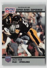 1990 PRO SET SUPER BOWL XXV SILVER ANNIVERSARY JACK HAM #96 RAMS