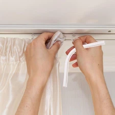  Ceiling Track Hanging Curtain Holder Adhesive 90°Curtain Rod Track Wall Mount