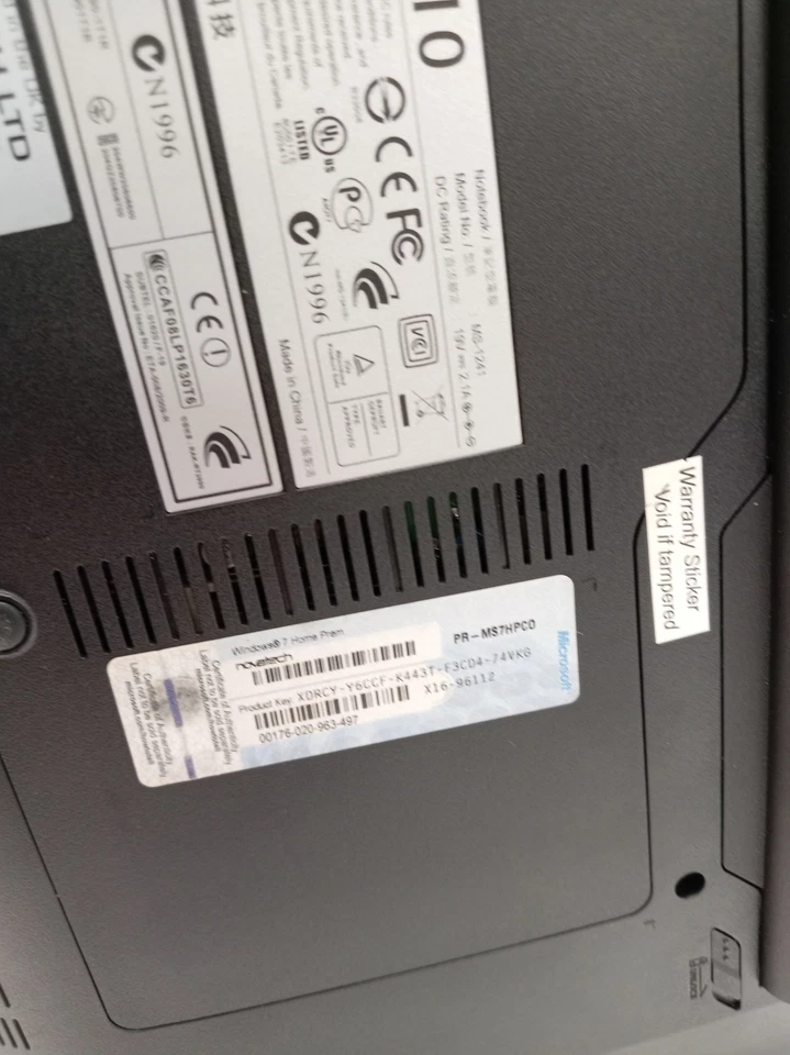 MSI Wind U210 Netbook Bundle with Case Manual and CD - Windows 7 SPARE & REPAIR - Image 2 of 4